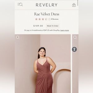 Revelry Rae Velvet - Dusty Rose